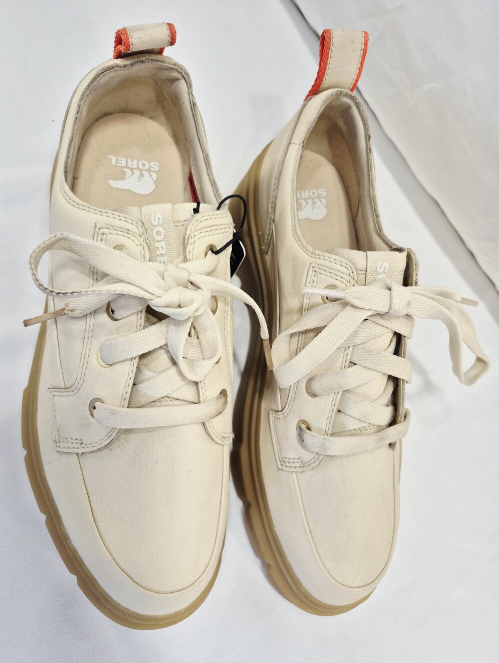 Sorel Caribou X Cream Waterproof Leather Platform Shoes Women's 11M NWT - Picture 5 of 13